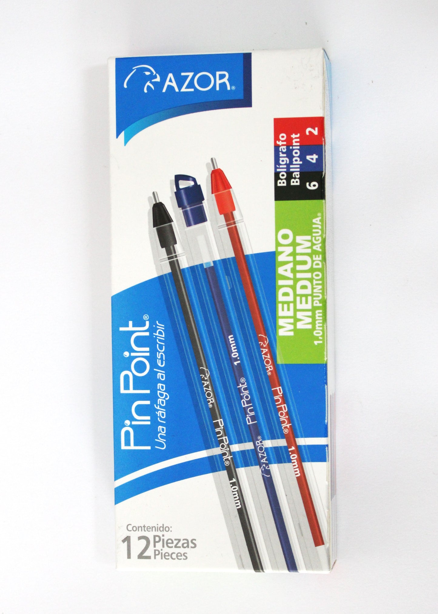 Pluma punto medio c/12 variado AZOR