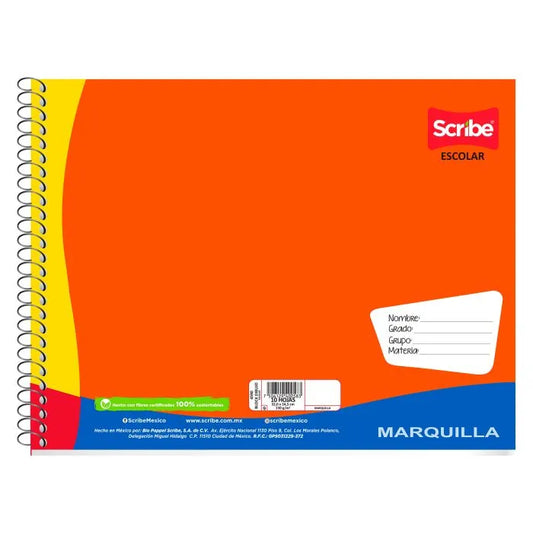 Libreta Scribe Escolar Espiral Dibujo 20 HJS 4509