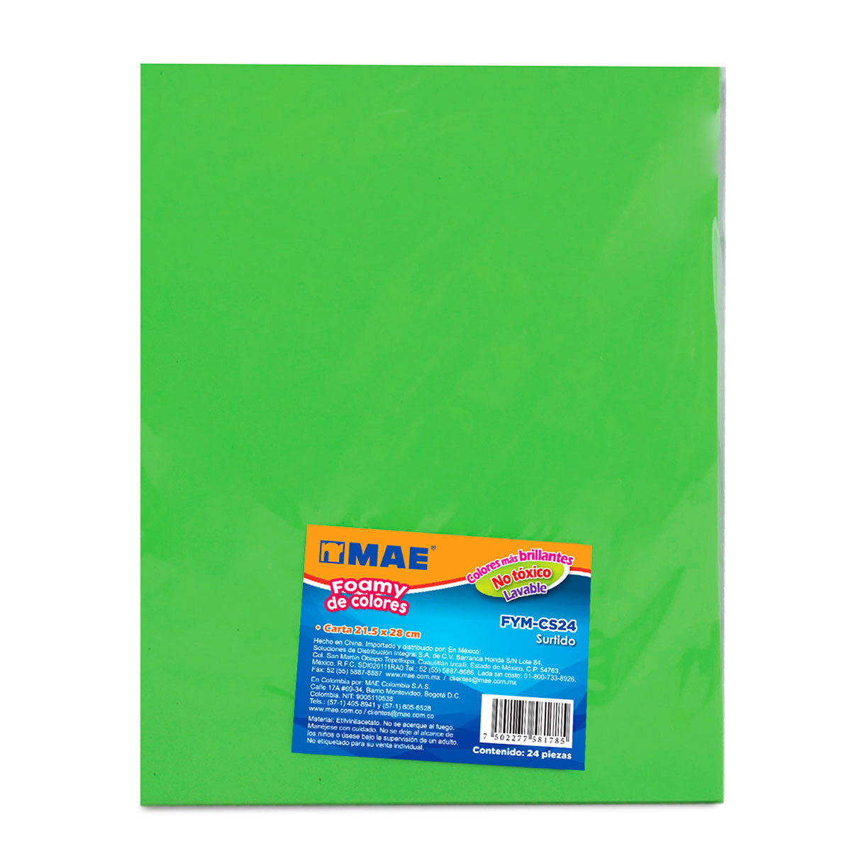 Foamy Carta Liso Paquete c/24 MAE