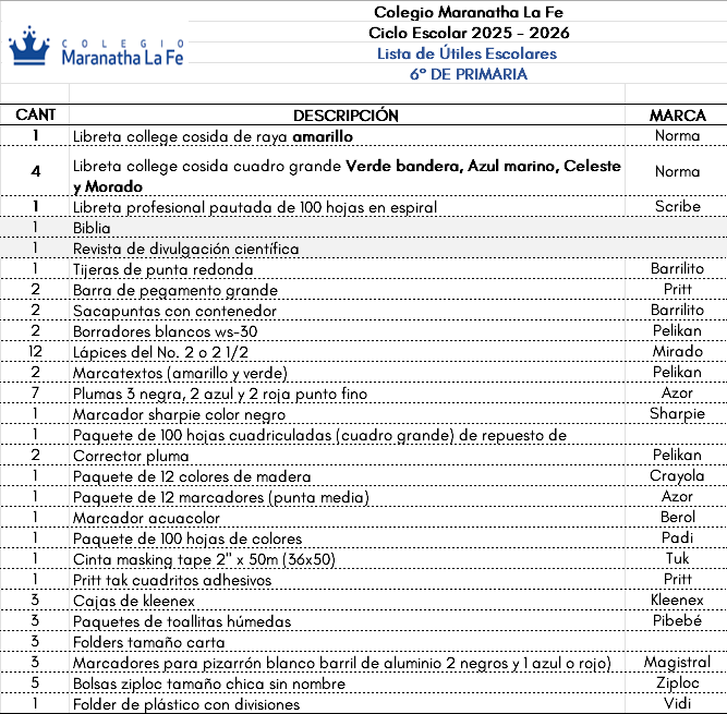 6° Primaria MLF