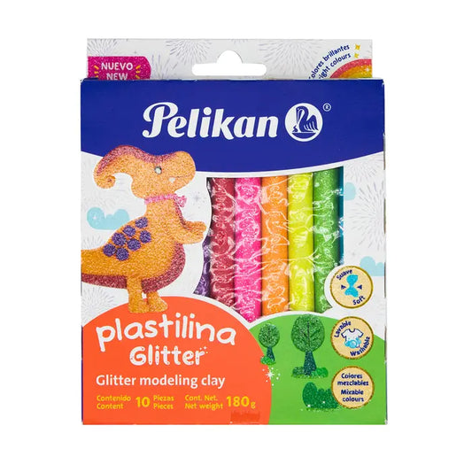 Plastilina Pelikan Glitter c/10