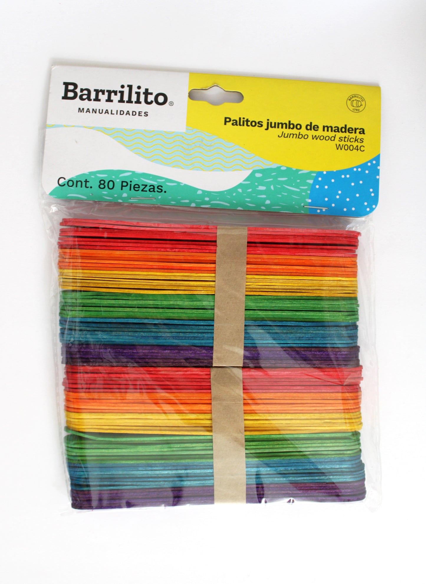 Palito Madera Barrilito W004 Abatelengua color C/80