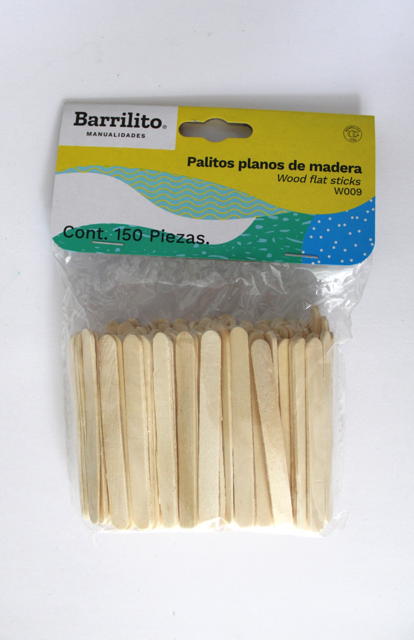 Palitos de madera plano natural W009