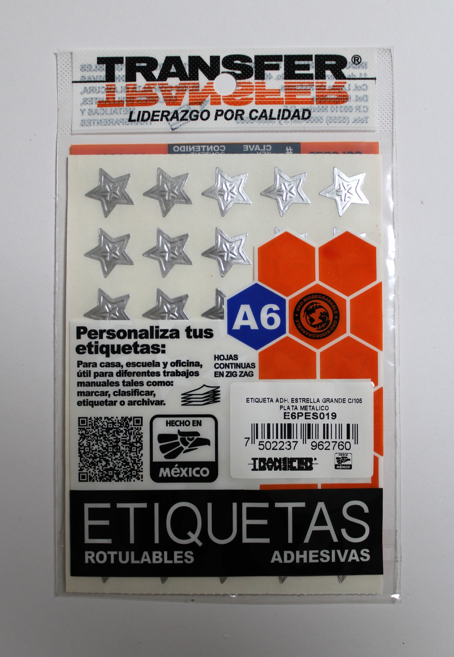 Etiqueta Transfer Estrella c/105