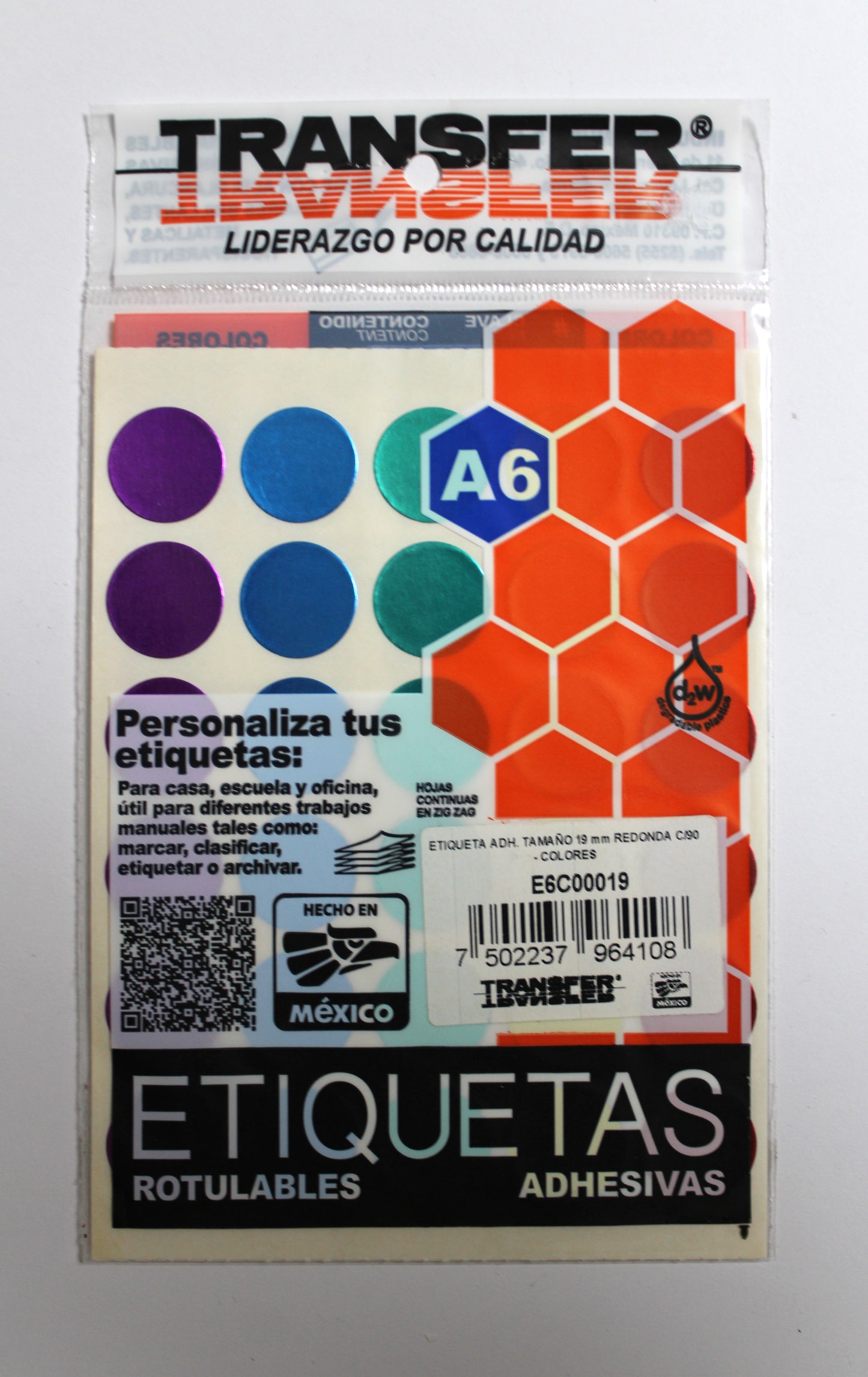 Etiqueta Transfer Círculo c/90