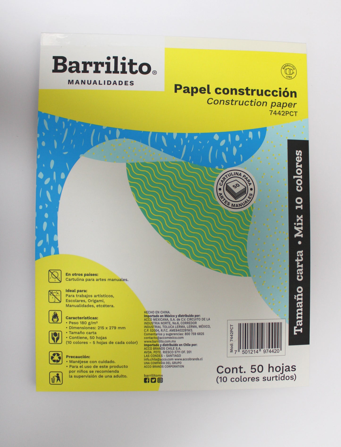 Block de papel construcción Barrilito 50 HJS