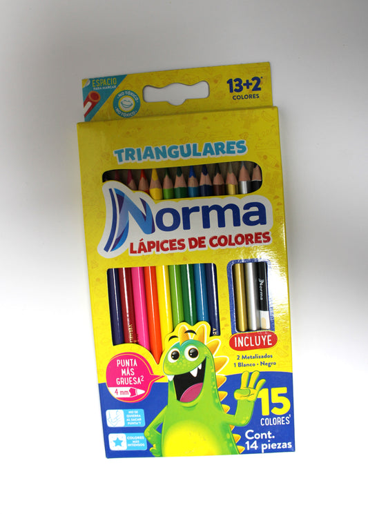 Colores Norma Triangular Plus 12+3