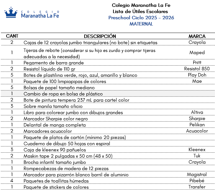 Maternal MLF