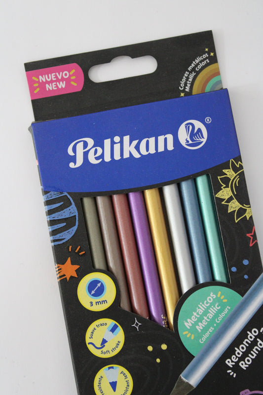 Color Pelikan c/12 Métalico