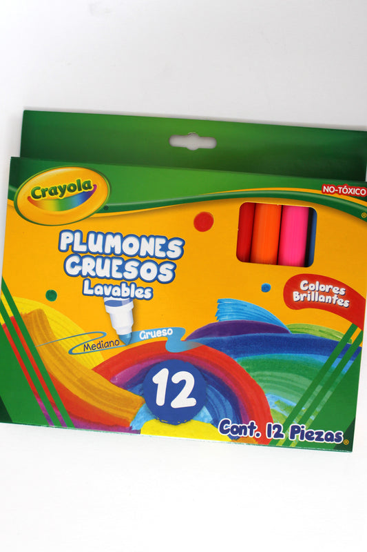 Marcador Crayola Jumbo Tips c/12