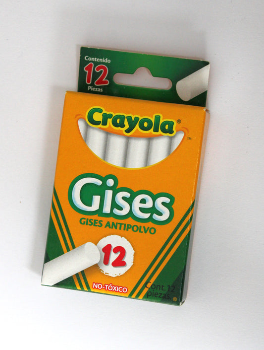 Gis Crayola Comprimido Blanco c/12